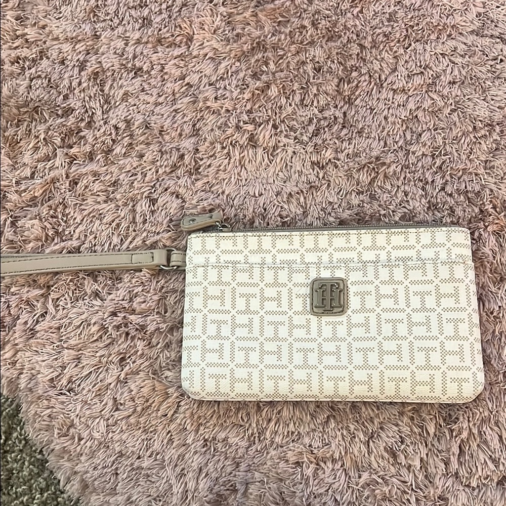 Tommy Hilfiger Cream Wristlet